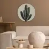 Cactus - Subtiel - Groen Akoestische PET Vilt - Rond klein -sfeer1