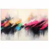 Dynamisch - Abstract - Kleurrijk - Zwart poster papier klein -3d
