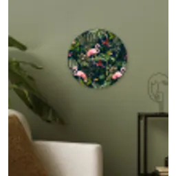Jungledieren - Patroon - Kinderen - Flamingo - Papegaai - Kids Wandcirkel kunststof plaat 5mm dik klein -sfeer3
