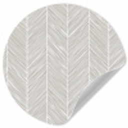 Klassiek - Visgraat - Grijs Wandcirkel behangsticker klein 186 -3d