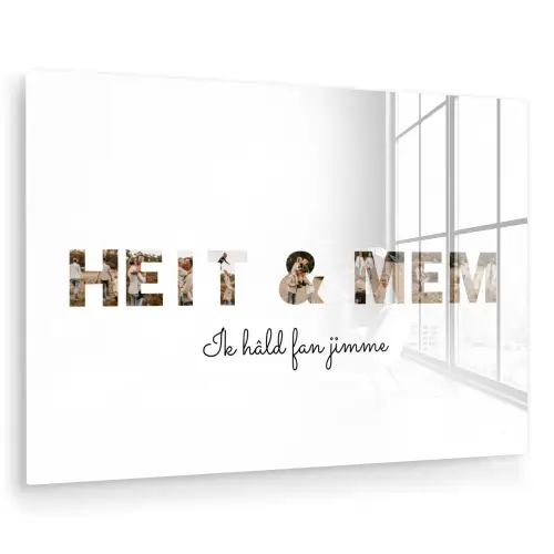 Heit & Mem - Lettercollage plexiglas 5mm klein -zzzproduct_nieuw