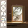 Gebouw - Palmbomen - Beige - Zon Light Box met kabel (Tafellamp) klein -USP_NL