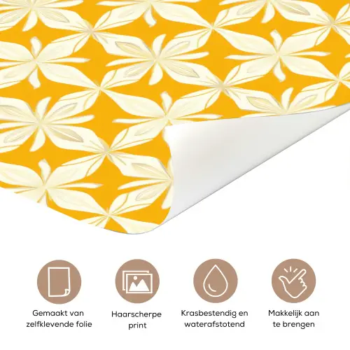 Patroon - Retro - Geel deurposter klein 289 -closeup_NL