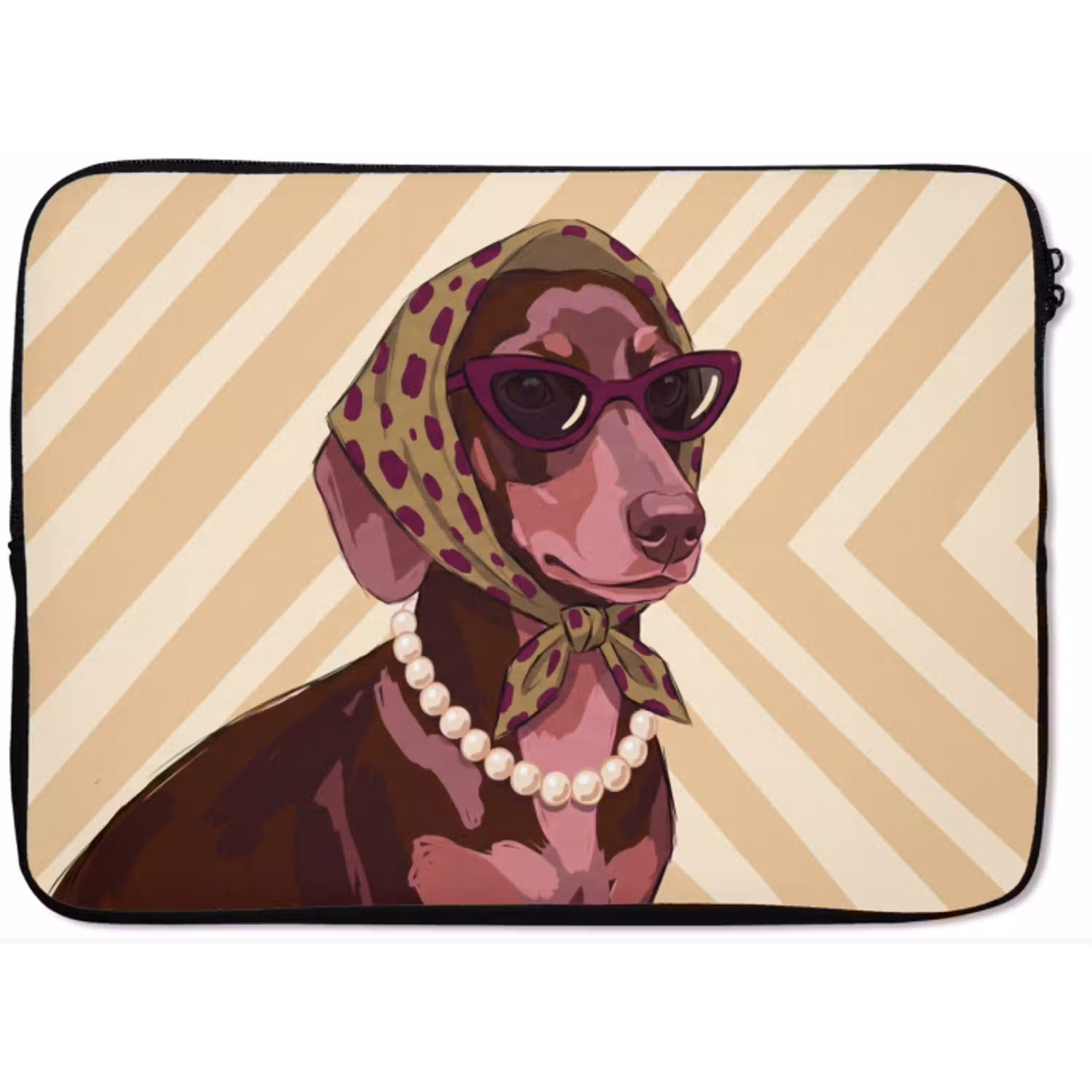 Hond - Zonnebril - Hoofddoek - Dieren - Modern laptophoes neopreen klein -zkaufland3dotto