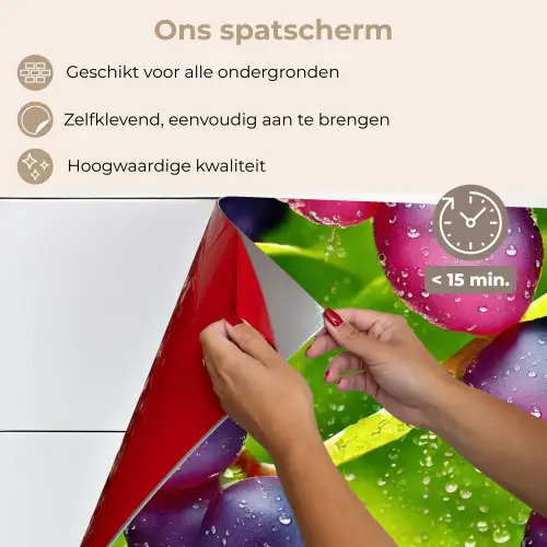 Bessen - Paars - Groen - Dauw keuken achterwand spatscherm klein 900 -spatscherm_NL