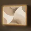 Retro - Geometrische lagen - Aardetinten Light Box met batterij (Wandlamp) middel -z3d_website