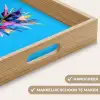 Ananas - Blauw - Tropisch - Vrolijk Dienblad Rechthoek middel -USP_HandgreepNL