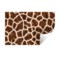 Giraf - Vacht - Klassiek - Bruin Muursticker klein -3d
