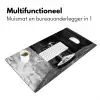 Geit - Bord - Spaghetti - Zwart Wit Muismat XXL klein -sfeer4
