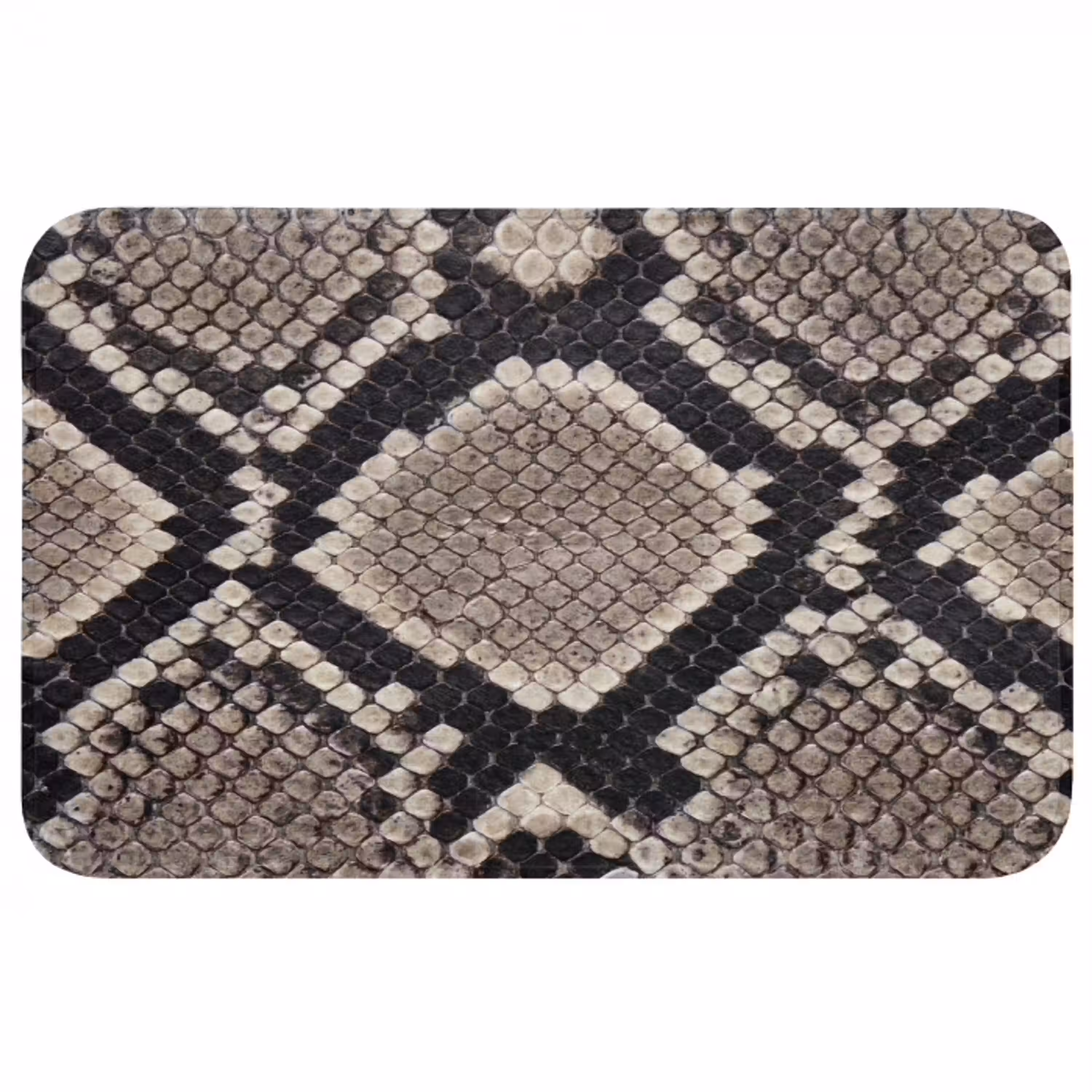 Slangenleer - Patroon - Beige Badmat middel -3d