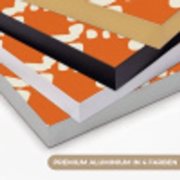 Oranje - Ruitpatroon - Wit Textielframe zwart klein 947 -USP_kleurenDE