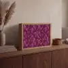 Bladeren - Patroon - Burgundy Light Box met batterij (Wandlamp) middel 907 -sfeer2