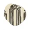 Boogvormen - Zwart - Strak Wandcirkel Organisch Forex 3mm klein -3d