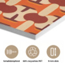 Geometrisch - Retro - Oranje PET vilt klein 837 -closeup_DE