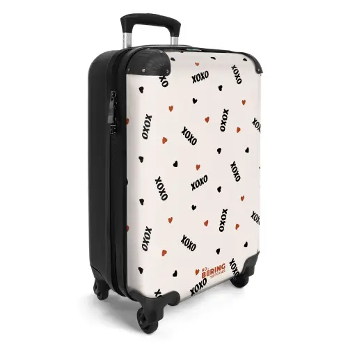 XOXO op beige NBS - Handbagage koffer - Volwassenen Unisex middel -productfoto_3d