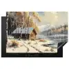 Winter - Sneeuw - Huis - Natuur Inductie beschermer vinyl 3mm klein -3d