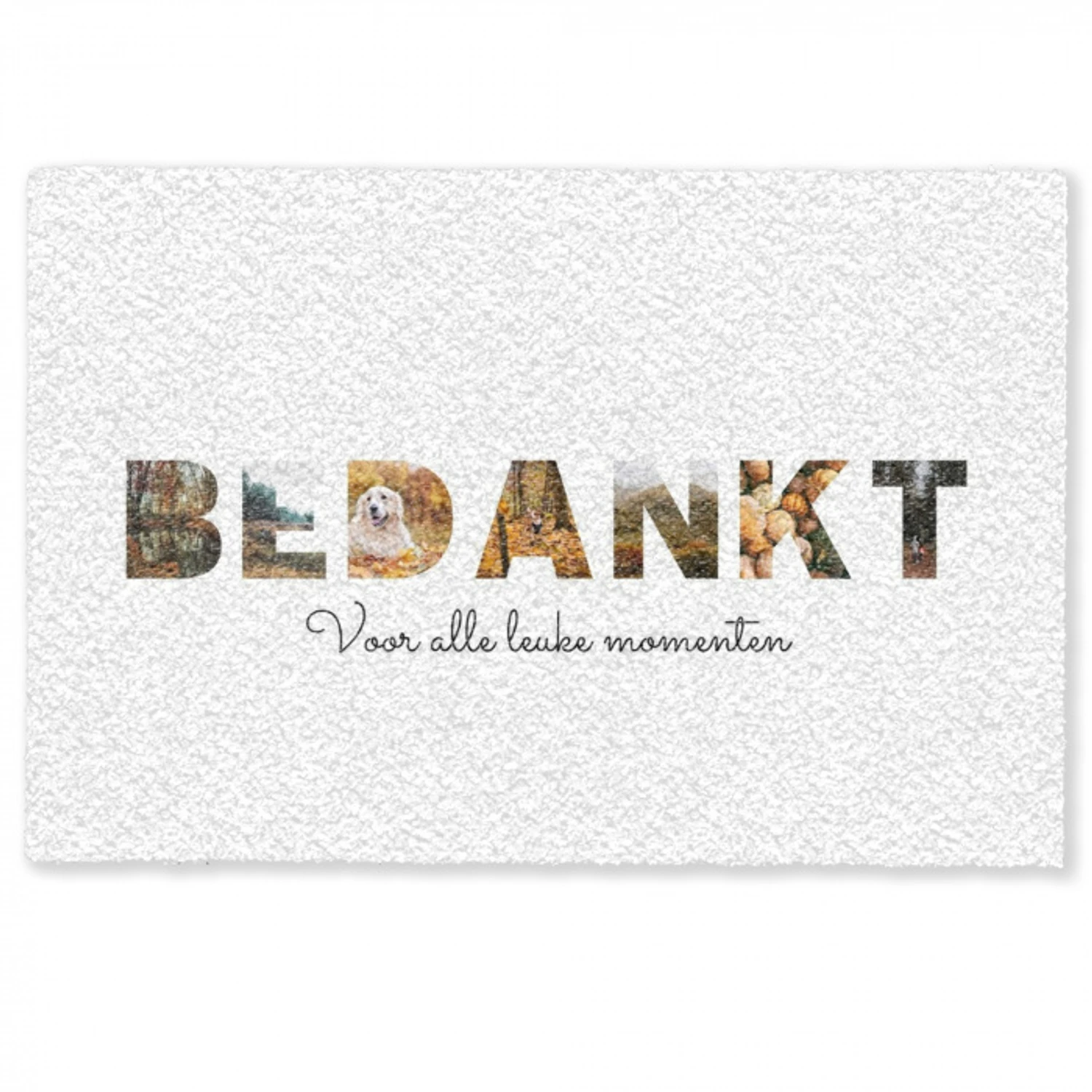 Bedankt - Lettercollage Deurmat klein -zkaufland3d