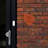 Roestbruin met stippen - Klassiek Naambord Organisch middel -sfeer1