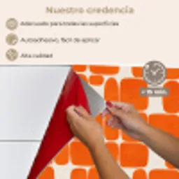 Patroon - Retro - Oranje keuken achterwand spatscherm klein 900 -spatscherm_ES