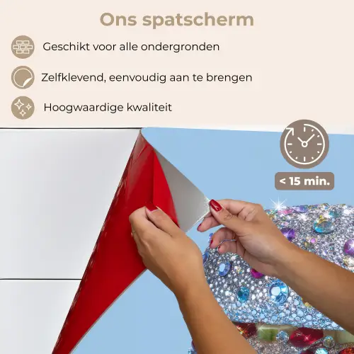 Glitters - Hamburger - Blauw keuken achterwand spatscherm klein -spatscherm_NL