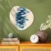 Vissen - Minimalistisch - Blauw Wandcirkel Organisch Forex 3mm klein -sfeer2