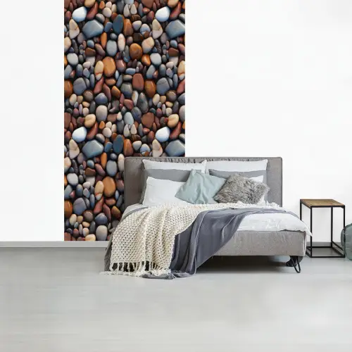 Gepolijst - Kiezel - Warm fotobehang vinyl groot 64 -slaapkamer