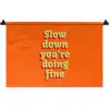 Oranje - Slow down you're doing fine - Retro Wandkleed katoen klein -zz3d