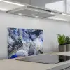 Marmer - Goud - Abstract - Blauw keuken achterwand spatscherm klein -3d_schuin
