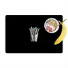 Frietjes - Futuristisch - Zilver Placemat vinyl groot -zzzproduct_Kitchenyeah-website