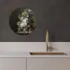 Stilleven met bloemen KitchenYeah - Keuken - Wandcirkel Forex klein -sfeer1