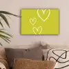 Groen - Hartjes - Wit canvas 2cm klein -sfeer1