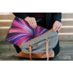 Abstract - Swirl - Futuristic - Neon laptophoes neopreen klein -tas
