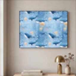 Walvissen - Oceaan - Blauw Textielframe zwart klein 947 -sfeer2