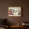 Kerstsfeer - Landelijk - Rood Light Box met batterij (Wandlamp) middel -sfeer4