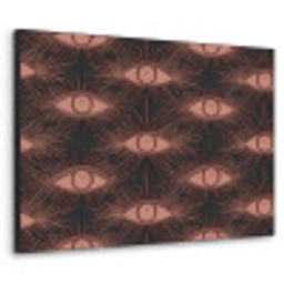 Boheems - Oog - Bruin Textielframe zwart klein 947 -3d