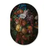 Festoen van vruchten en bloemen - Schilderij van Jan Davidsz. de Heem Wandcirkel Ovaal Forex klein -3d