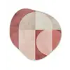Figuren - Abstract - Roze Wandcirkel Organisch Forex 3mm klein -3d