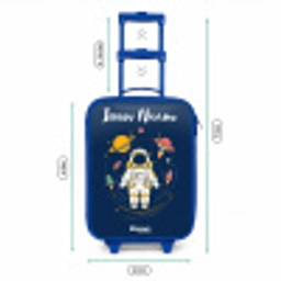 Astronaut - Planeet - Sterren - Raket Kinderkoffer - Blauw klein -productfoto_formaten