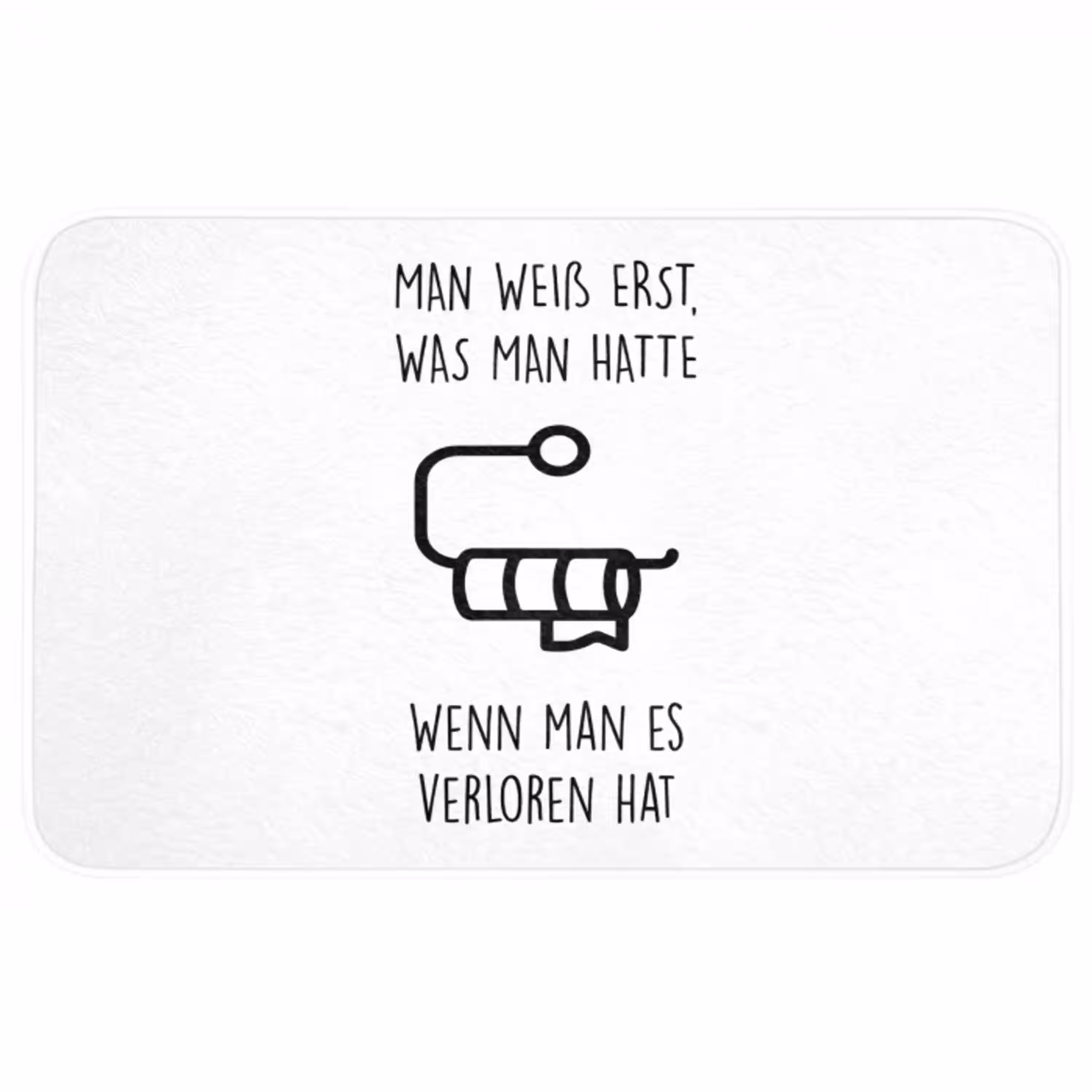 Quotes - Wit - WC papier - Humor Badmat middel -3d