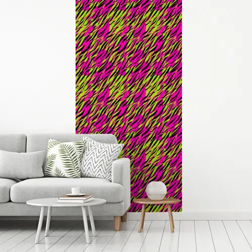 Roze - Groen - Neon - Dieren fotobehang vinyl groot 64 -woonkamer