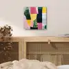 Abstract - Roze - Lappen - Vormen - Geel plexiglas 5mm klein -sfeer4