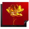 Bloem - Goud - Glazen Inductie beschermer vinyl 3mm middel -3d