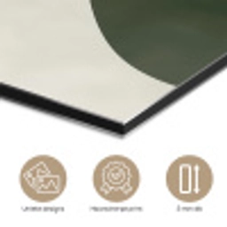 Japandi - Groen - Abstract - Modern aluminium wit klein -closeup_NL