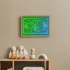 Voetbal - Tactiek - Spel - Groen - Blauw Light Box met batterij (Wandlamp kind) middel -sfeer2_kind