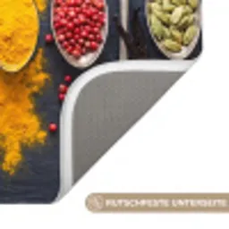 Kruiden - Lepels - Culinair - Kleurrijk - Sfeervol Badmat klein -USP_AntislipDE