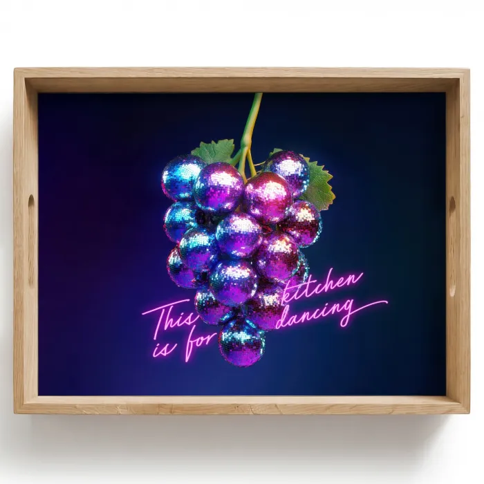 Quote - Neon - Disco - Druiven Dienblad Rechthoek middel -z3d_shopping