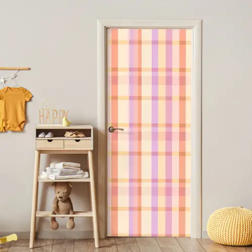 Pastel - uitpatroon - Geometrisch deurposter klein 289 -sfeer4