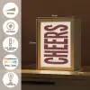 Red - Cheers - Decoratie - Beige Light Box met kabel (Tafellamp) klein -USP_NL