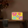 Bloemen - Illustratie - Kleurrijk Light Box met kabel (Tafellamp) klein -sfeer4