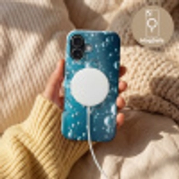 Luchtbellen - Dynamisch - Blauw Toughcase MagSafe Apple iPhone 17 klein -USP_MagsafeV